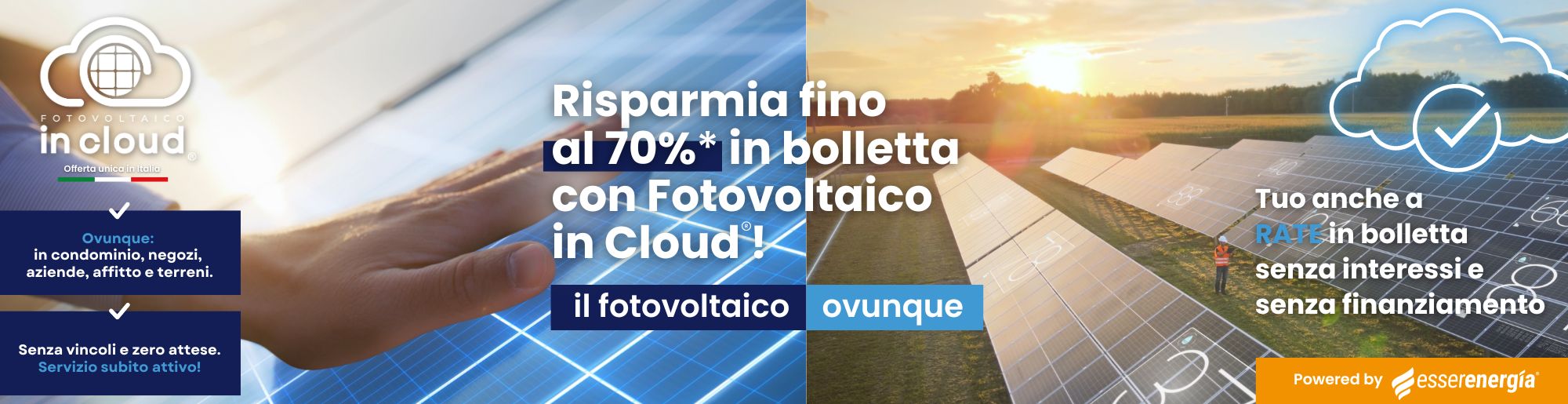 Banner Fotovoltaico in Cloud®